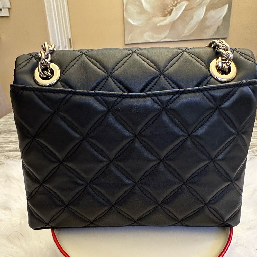 Kate Spade Quilted Black Leather Crossbody Gem